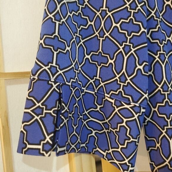 Laundry by Shelli Segal Blue Waist Tie Dress Sz 2P - Picture 5 of 8